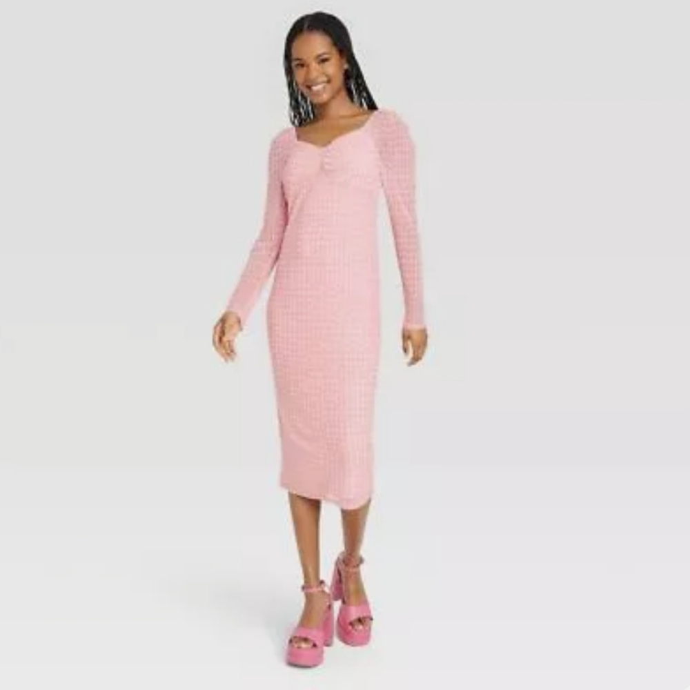 House of Aama Mesh Print Dress, size M,  NWT